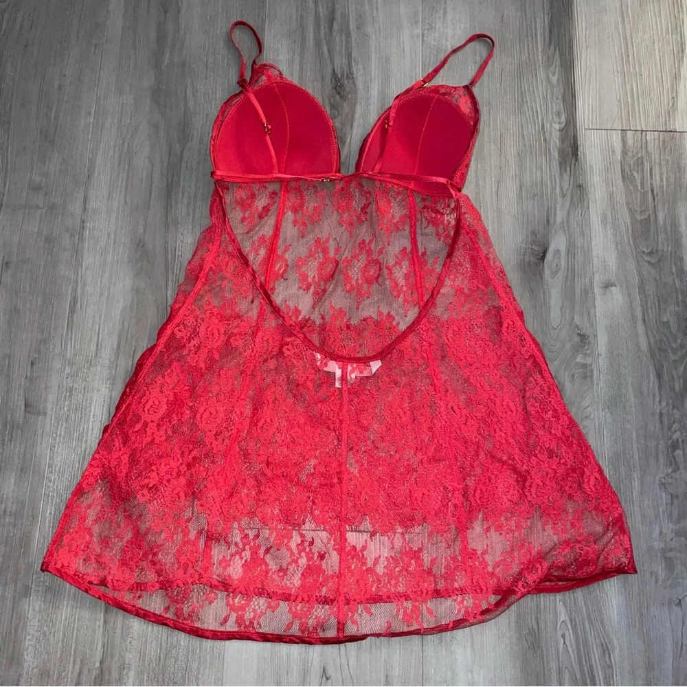 Victoria’s Secret Red Lace Lingerie S - Picture 5 of 7